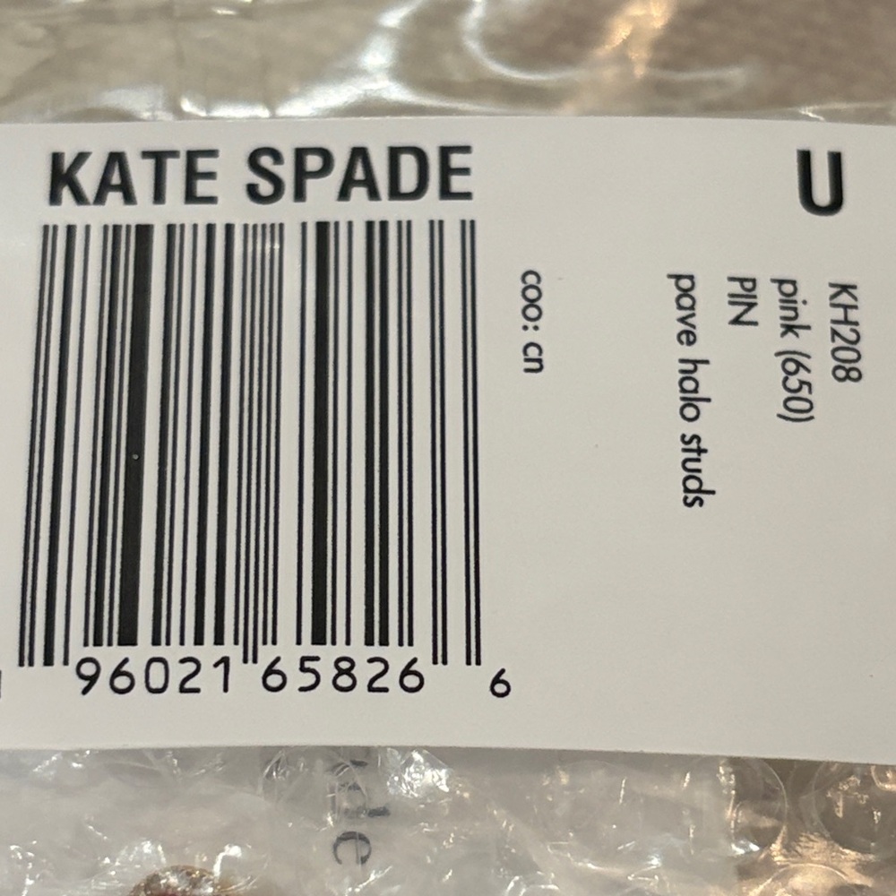 kate spade You're A Gem Pink Pave Halo Studs/NWT - Picture 8 of 8